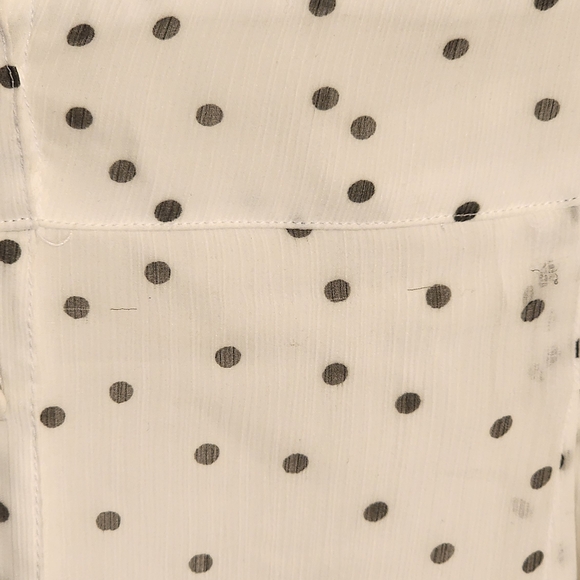 White Polka Dot Mini Dress Button Up Light And Airy Lanacore - Picture 4 of 9